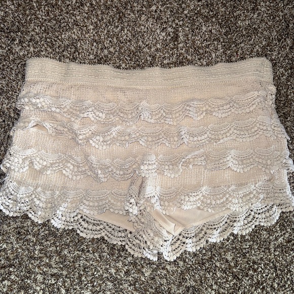 Joe Boxer Pants - Joe Boxer Lace Boyshorts in Cream